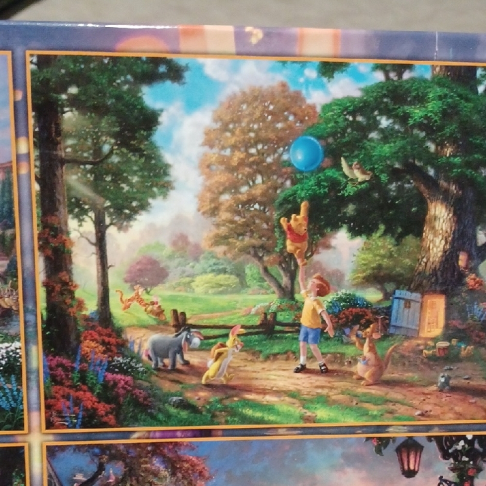 Disney Thomas Kinkade 4-in-1 Puzzle Set with Vibrant Colors - Picture 3 of 7